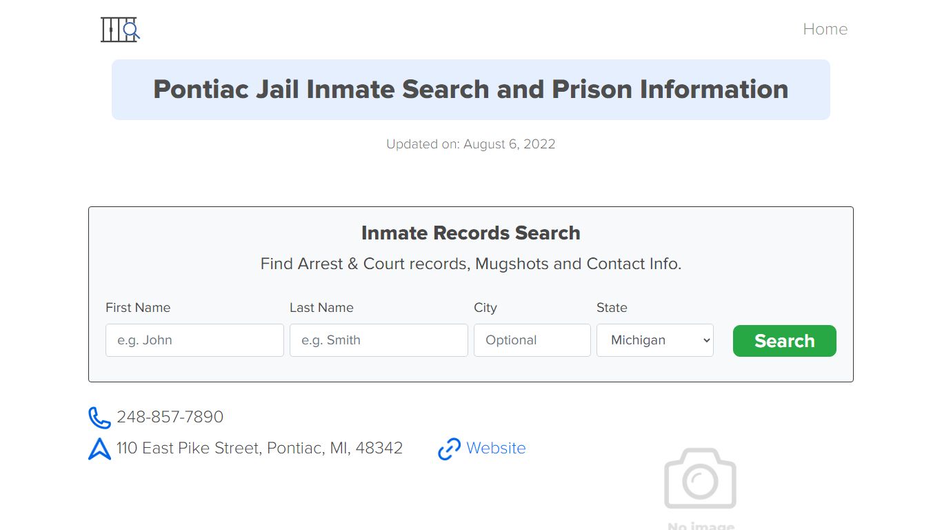 Pontiac Jail Inmate Search and Prison Information